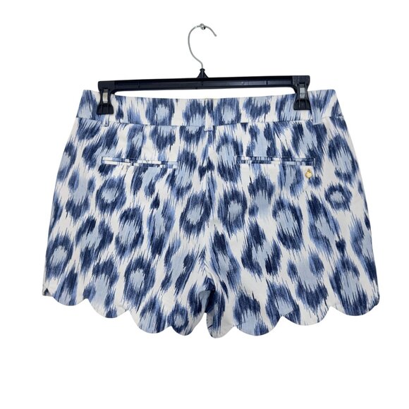 Crown & Ivy Shelby Womens Scalloped Hem Ikat Print Shorts Size 6 Cotton Blend - Picture 2 of 11